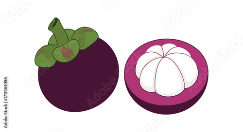 The exotic tropical fruit known as the mangosteen is a real delicacy.