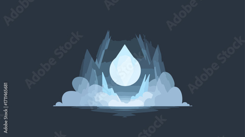 Abstract water drop landscape