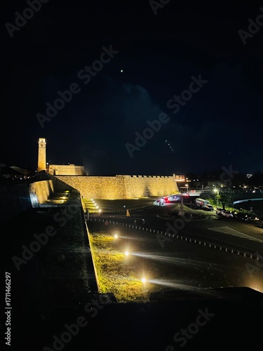 Galle Fort Sri Lanka at night