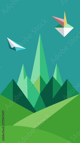 Origami Meadow Prism Hill Shapes