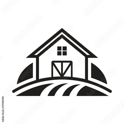 Vintage barn house vector illustration for agriculture farm