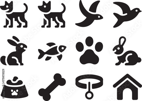 Cute pet icons for your animal care projects