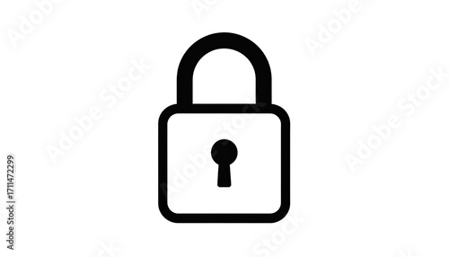 Free Download Simple padlock icon on black background - GFXLoad