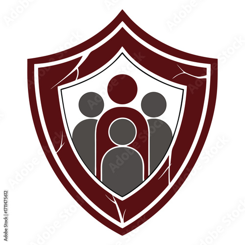Shield icon representing security and group protection for business and social impact stakeholder icon