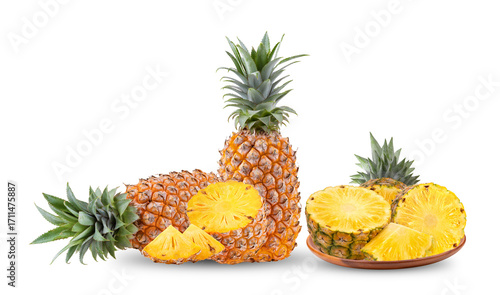  pineapple  isolated on transparent png (Image from camera)