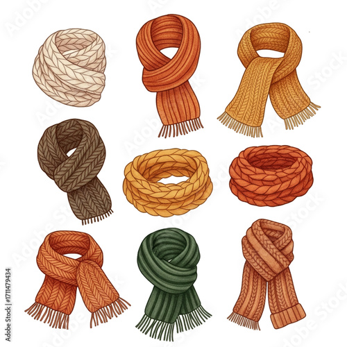 set of knitted clothes