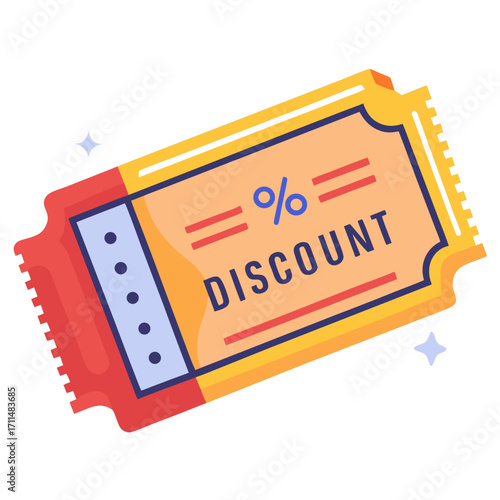 discount Coupon Ticket Vector Illustration