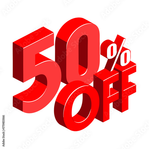 red 50 percent sign