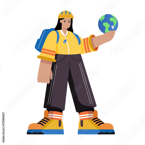 An illustration of environmental protection designed in flat style

