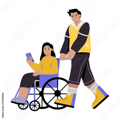 An illustration of philanthropy designed in flat style
