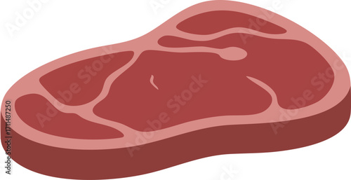 A close-up image of a raw, uncooked steak, showing the marbling and texture of the meat.