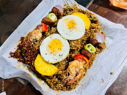 fried rice with chicken