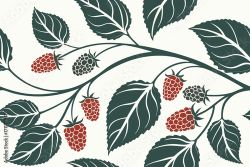seamless pattern with berries