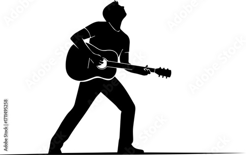 Passionate guitarist performing live, silhouetted against a bright stage, inspiring musical energy and creative expression.