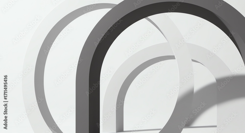 Obraz premium Abstract arches with shadow and light