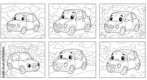 Cartoon car coloring pages