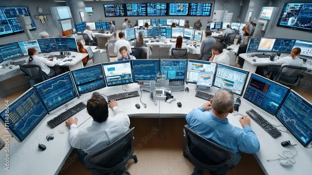 Command Center Operations: A state-of-the-art control room bustles with ...