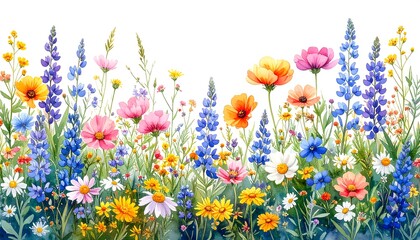 Vibrant floral border