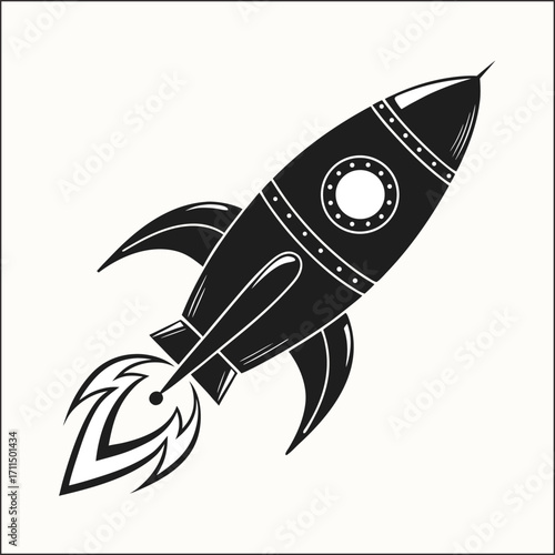 Rocket icon logo design. Startup sign and symbol. rocket launcher icon
