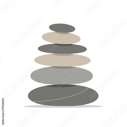 Stack of stones in minimalist design