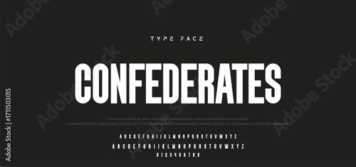 Abstract minimal modern alphabet fonts. Typography technology electronic digital music future creative font. vector illustration.