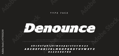 Abstract minimal modern alphabet fonts. Typography technology electronic digital music future creative font. vector illustration.