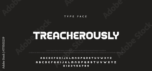 Abstract minimal modern alphabet fonts. Typography technology electronic digital music future creative font. vector illustration.