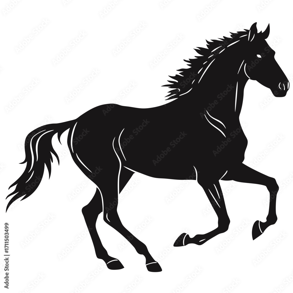 Obraz premium horse silhouette vector