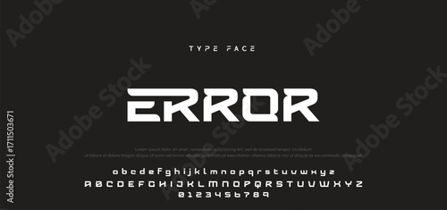 Abstract minimal modern alphabet fonts. Typography technology electronic digital music future creative font. vector illustration.