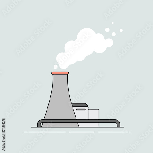 Factory emitting smoke