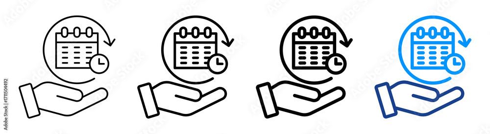 Daily Support Icon Different Style Outline Collection Set