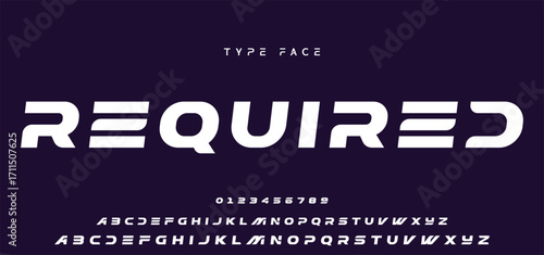 Creative digital modern alphabet fonts. Typography technology electronic dance music future creative font.