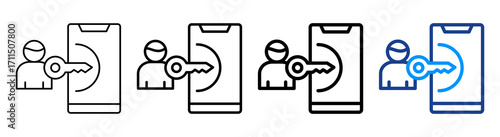 Login Session Icon Different Style Outline Collection Set