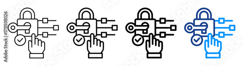 Access Control Icon Different Style Outline Collection Set