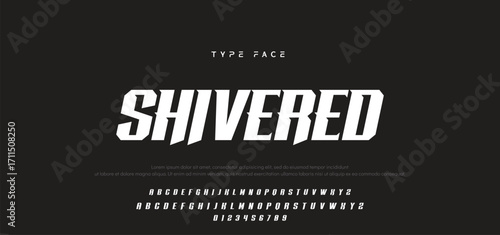 Creative digital modern alphabet fonts. Typography technology electronic dance music future creative font.