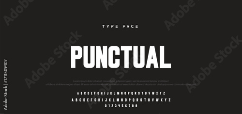 Creative digital modern alphabet fonts. Typography technology electronic dance music future creative font.