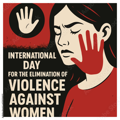 International Day Elimination Violence Against Women Awareness Campaign Design
