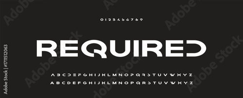 Modern Bold Font. Regular Italic and Number Typography urban style alphabet fonts for fashion, sport, technology, digital, movie, logo design, vector illustration.