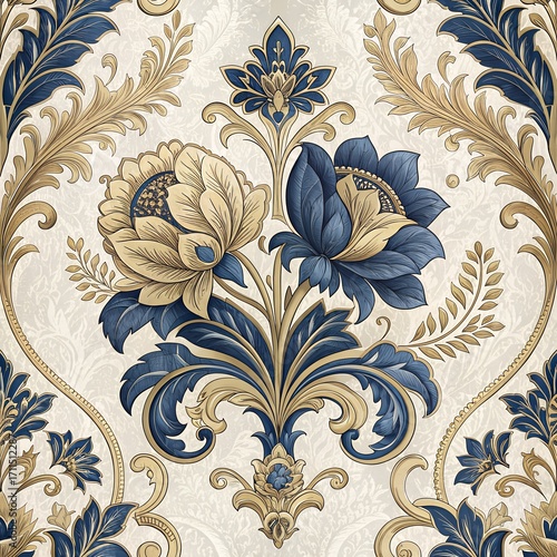 seamless pattern with floral ornament