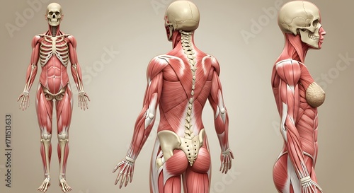 Female body anatomy illustration