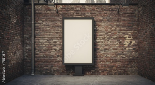 Blank advertisement billboard urban setting