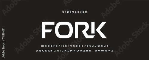 Modern Bold Font. Regular Italic and Number Typography urban style alphabet fonts for fashion, sport, technology, digital, movie, logo design, vector illustration.