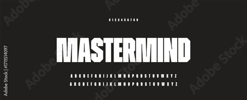 Modern Bold Font. Regular Italic and Number Typography urban style alphabet fonts for fashion, sport, technology, digital, movie, logo design, vector illustration.