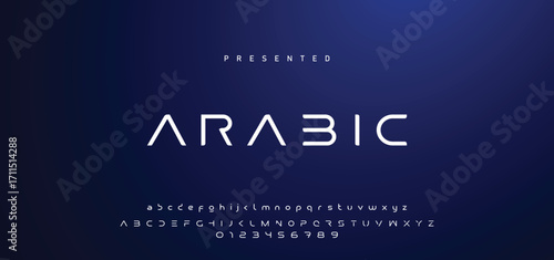 Modern Bold Font. Regular Italic and Number Typography urban style alphabet fonts for fashion, sport, technology, digital, movie, logo design, vector illustration.