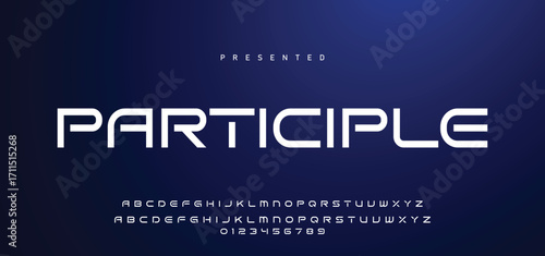 Modern abstract digital tech font. Logo creative font, type, technology, movie, digital, music, movie. Font and illustration in vector format.