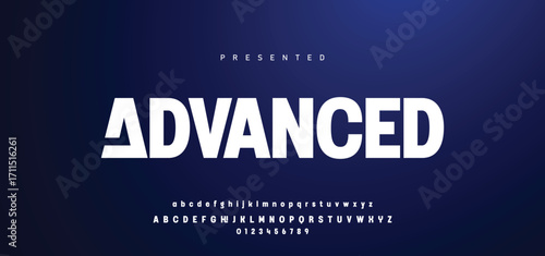 Modern abstract digital tech font. Logo creative font, type, technology, movie, digital, music, movie. Font and illustration in vector format.