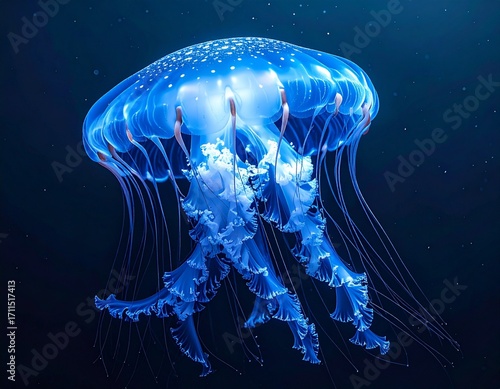 jelly fish in blue water