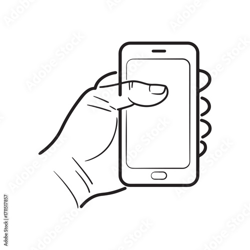 hand holding smart phone