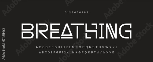 Digital Abstract minimal modern alphabet fonts for logo. Typography technology electronic digital music future creative font. vector illustration.