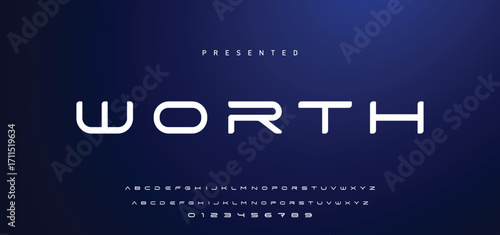 Digital Abstract minimal modern alphabet fonts for logo. Typography technology electronic digital music future creative font. vector illustration.
